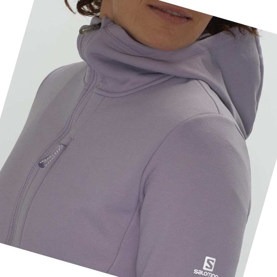 Salomon ESSENTIAL XWARM Kadın Kapüşonlu Sweatshirt Mor | TR 2502TCE